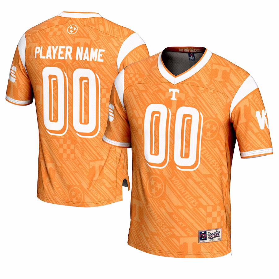 Tennessee Volunteers GameDay Greats Youth Highlight Print NIL Pick-A-Player Football Jersey - Tennessee Orange - U-jersey