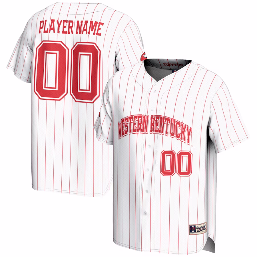 Western Kentucky Hilltoppers GameDay Greats Youth NIL Pick-A-Player Lightweight Baseball Jersey - White - U-jersey