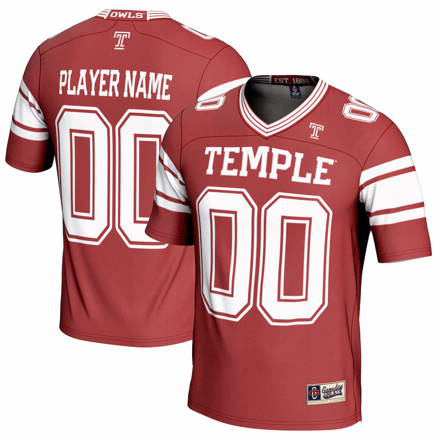 Temple Owls GameDay Greats NIL Pick-A-Player Football Jersey - Crimson - U-jersey