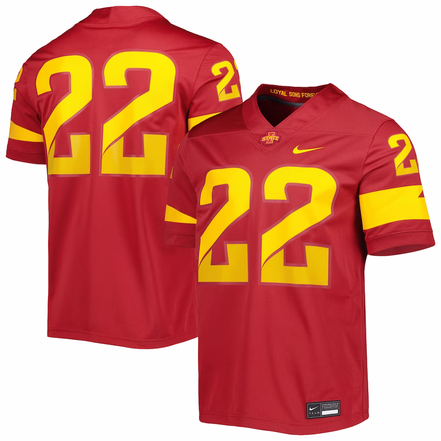 #22 Iowa State Cyclones Nike Untouchable Football Jersey - Cardinal - U-jersey