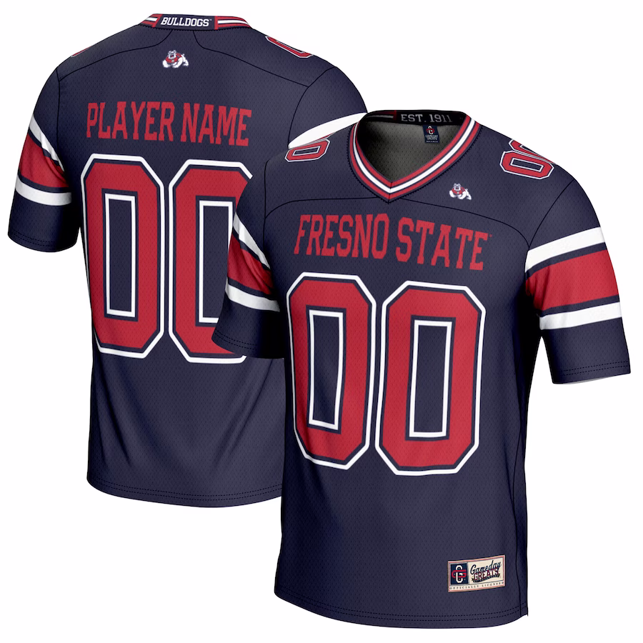Fresno State Bulldogs GameDay Greats NIL Pick-A-Player Football Jersey - Blue - U-jersey