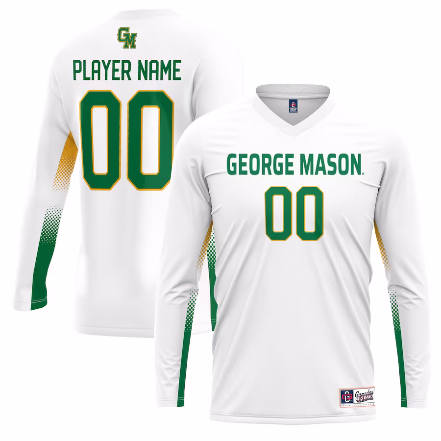 George Mason Patriots GameDay Greats Youth NIL Lightweight Volleyball Jersey - White - U-jersey