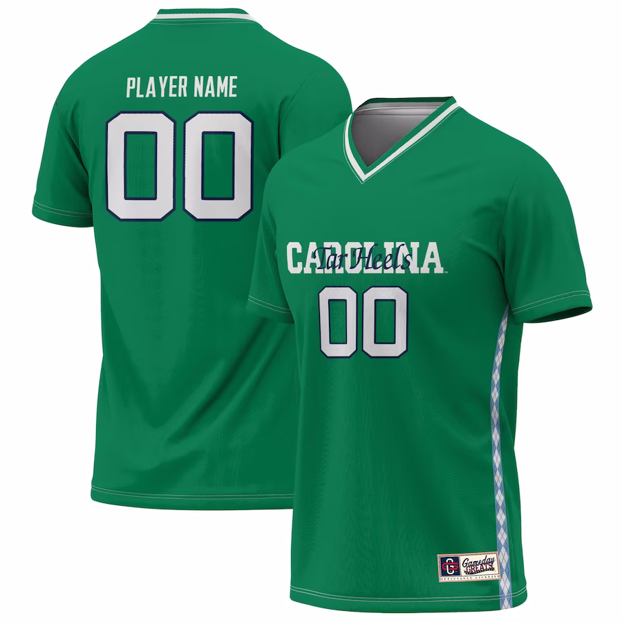 North Carolina Tar Heels GameDay Greats Unisex NIL Pick-A-Player Women's Soccer Lightweight Fashion Goalie Jersey - Green - U-jersey