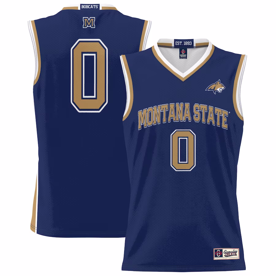 #0 Montana State Bobcats GameDay Greats Unisex Lightweight Basketball Jersey - Navy - U-jersey