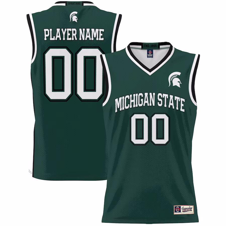 Michigan State Spartans GameDay Greats Youth NIL Pick-A-Player Lightweight Basketball Jersey - Green - U-jersey