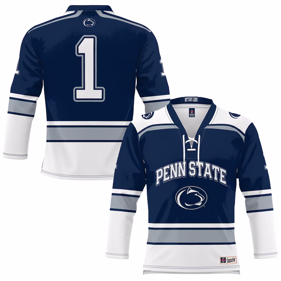 #1 Penn State Nittany Lions GameDay Greats Hockey Jersey - Navy - U-jersey
