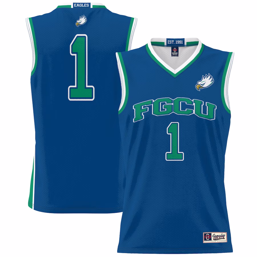 #1 Florida Gulf Coast Eagles GameDay Greats Youth Lightweight Basketball Jersey - Blue - U-jersey