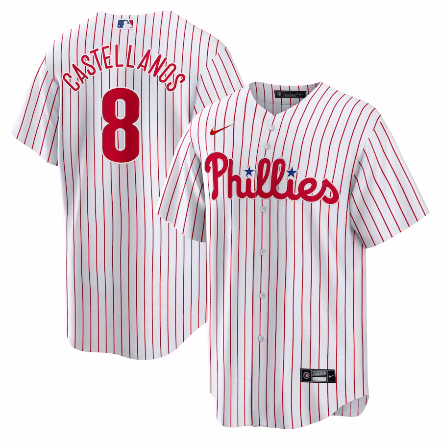 Men's Philadelphia Phillies Nick Castellanos Nike White Replica Player Jersey - U-jersey