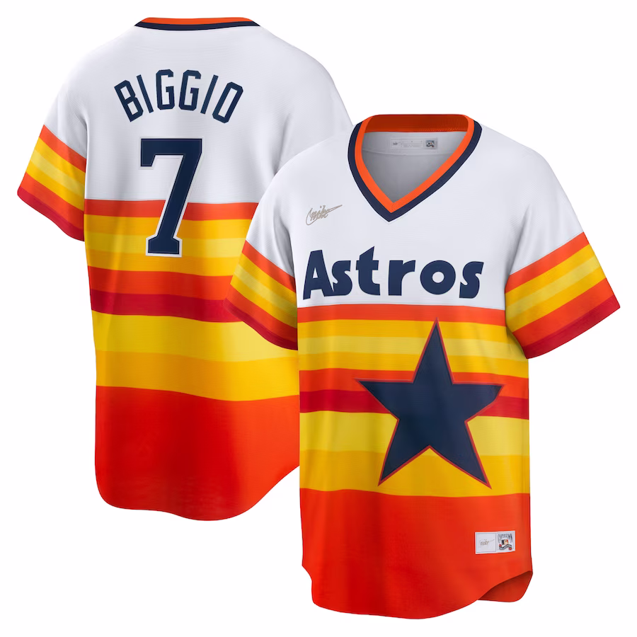 Men's Houston Astros Craig Biggio Nike White Home Cooperstown Collection Player Jersey - U-jersey