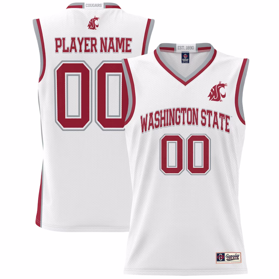 Washington State Cougars GameDay Greats NIL Pick-A-Player Basketball Jersey - White - U-jersey