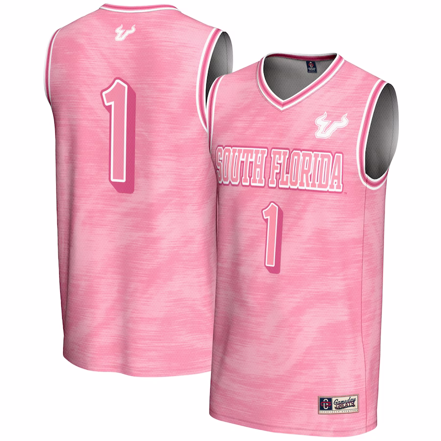#1 South Florida Bulls GameDay Greats Unisex Lightweight Basketball Fashion Jersey - Pink - U-jersey