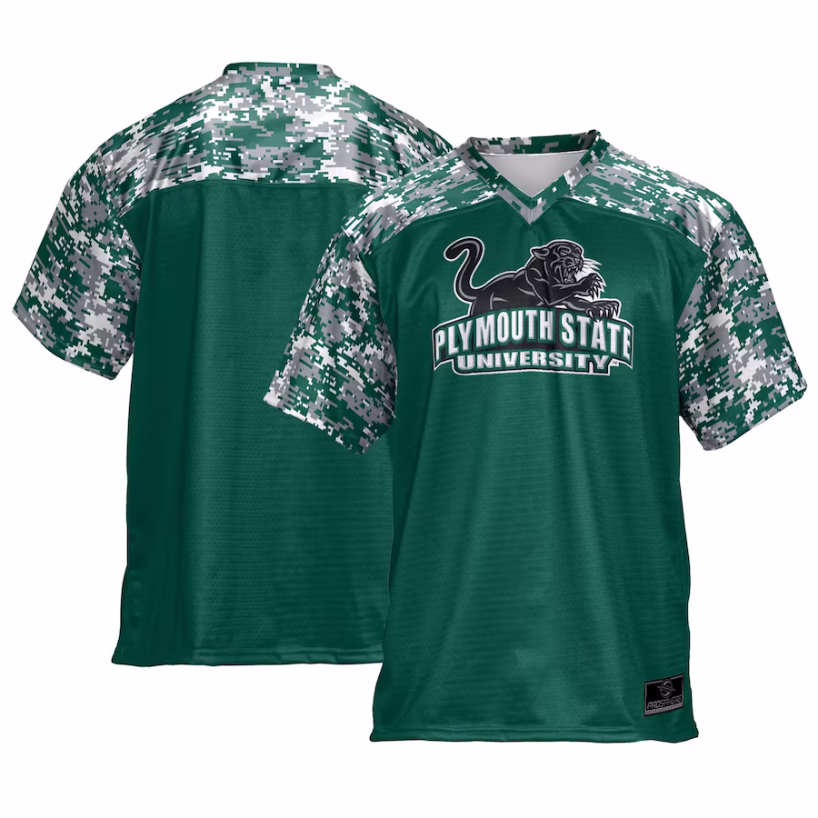 Plymouth State Panthers ProSphere Youth  Football Jersey - Green - U-jersey