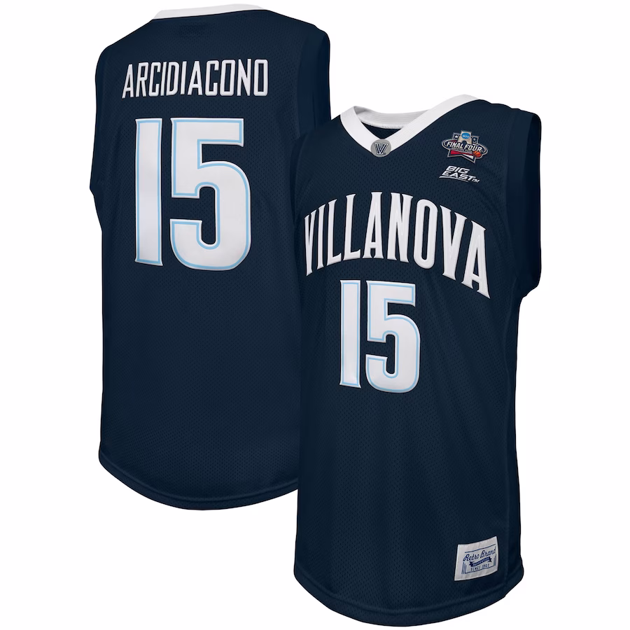 Ryan Arcidiacono Villanova Wildcats Original Retro Brand 2016 NCAA Men's Basketball Tournament March Madness Final Four Commemorative Classic Jersey - Navy - U-jersey