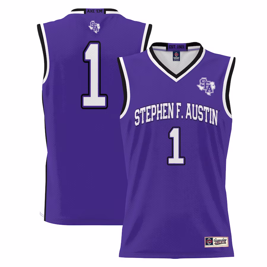 #1 Stephen F Austin Lumberjacks GameDay Greats Youth Lightweight Basketball Jersey - Purple - U-jersey