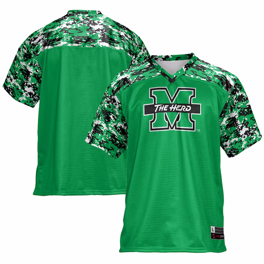 Marshall Thundering Herd GameDay Greats Football Jersey - Kelly Green - U-jersey