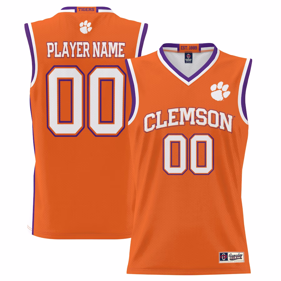 Clemson Tigers GameDay Greats Youth NIL Pick-A-Player Lightweight Basketball Jersey - Orange - U-jersey