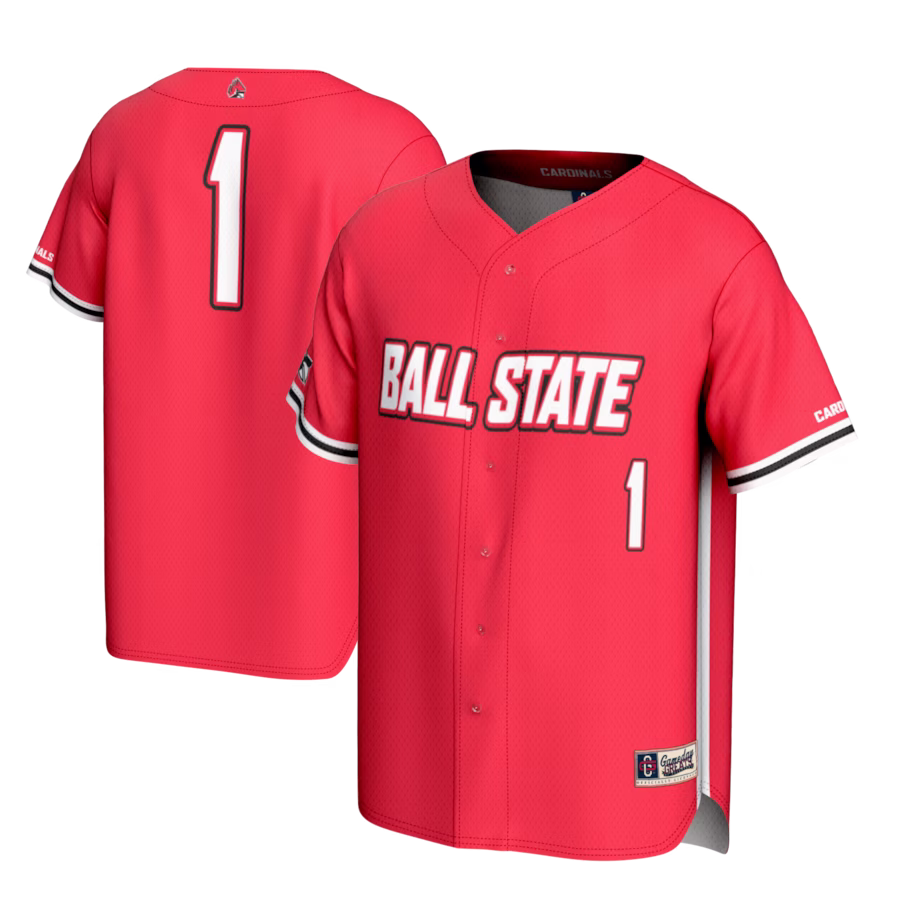 #1 Ball State Cardinals GameDay Greats Lightweight Baseball Fashion Jersey - Cardinal - U-jersey