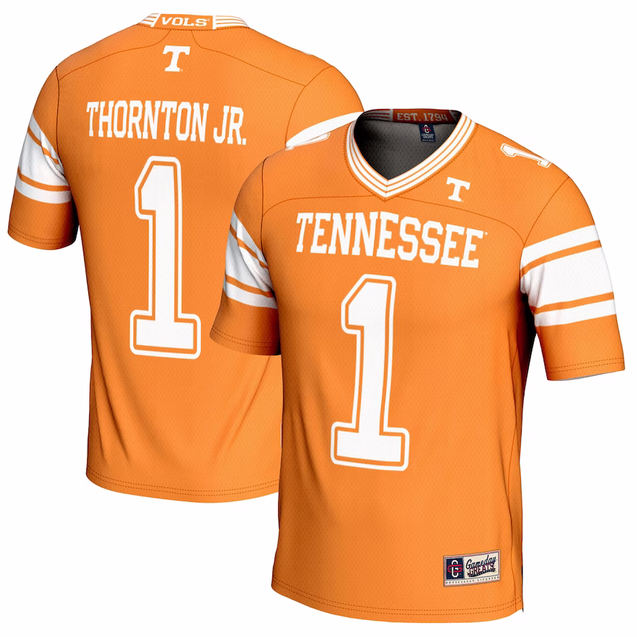 Dont'e Thornton Jr. Tennessee Volunteers GameDay Greats Youth NIL Player Football Jersey - Tennessee Orange - U-jersey