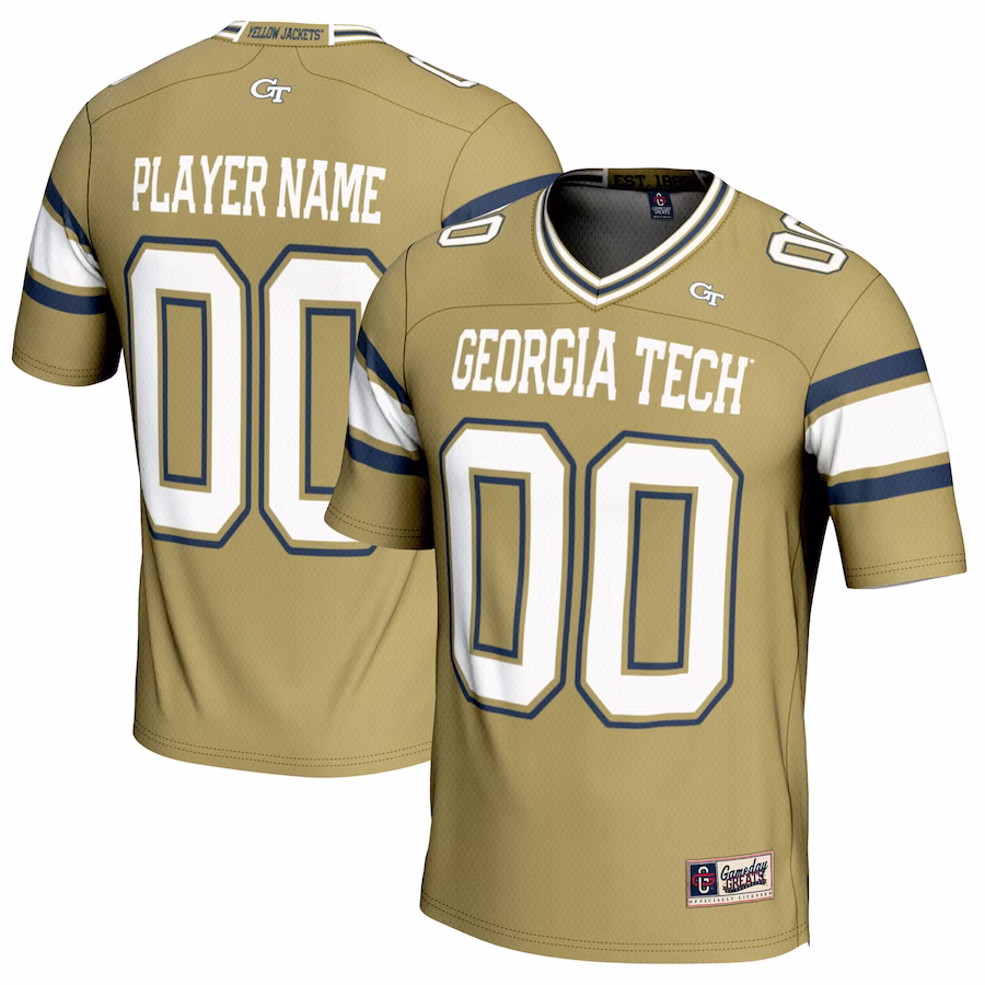Georgia Tech Yellow Jackets GameDay Greats Youth NIL Pick-A-Player Football Jersey - Navy - U-jersey