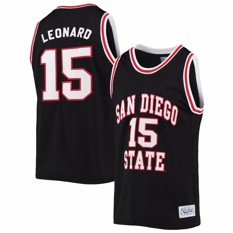 Kawhi Leonard San Diego State Aztecs Original Retro Brand Alumni Basketball Jersey - Black - U-jersey