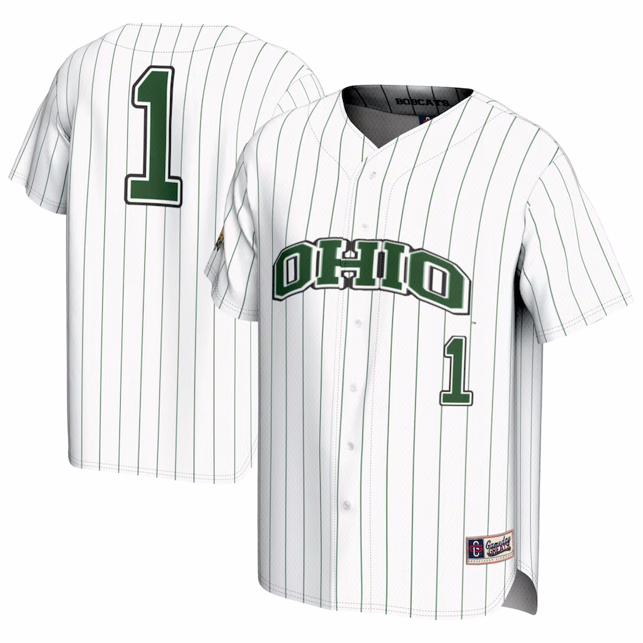 #1 Ohio Bobcats GameDay Greats Youth  Lightweight Baseball Fashion Jersey – White - U-jersey