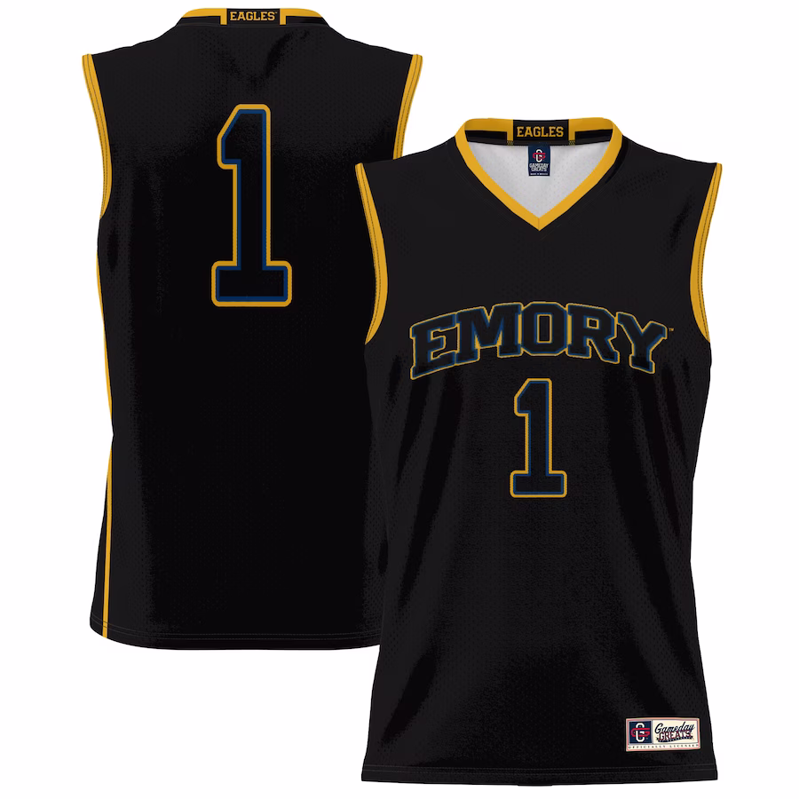 #1 Emory Eagles GameDay Greats Unisex Lightweight Basketball Jersey - Black - U-jersey