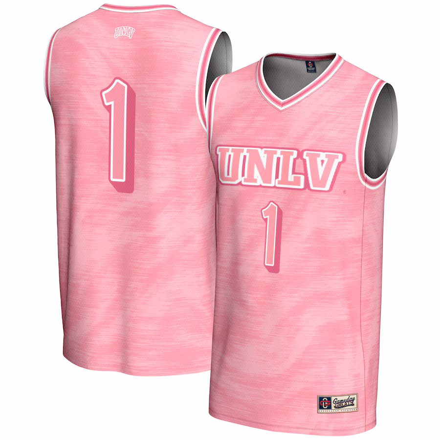 #1 UNLV Rebels GameDay Greats Youth Lightweight Basketball Fashion Jersey - Pink - U-jersey