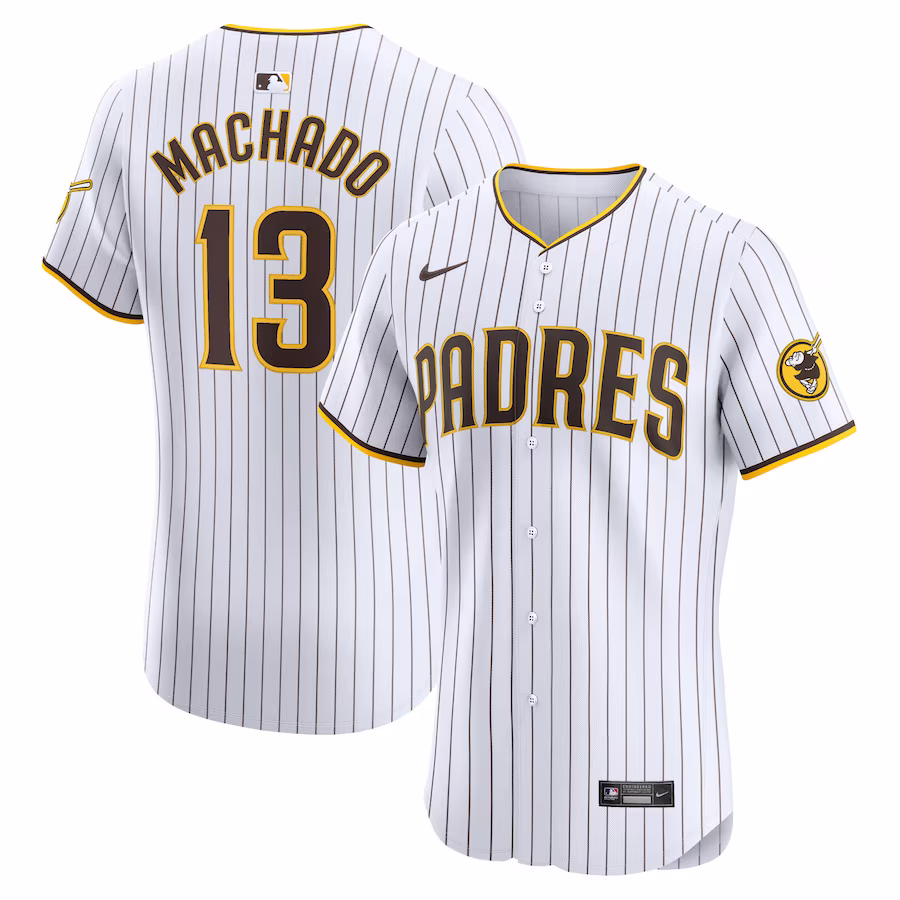 Men's San Diego Padres Manny Machado Nike White Home Elite Jersey - U-jersey