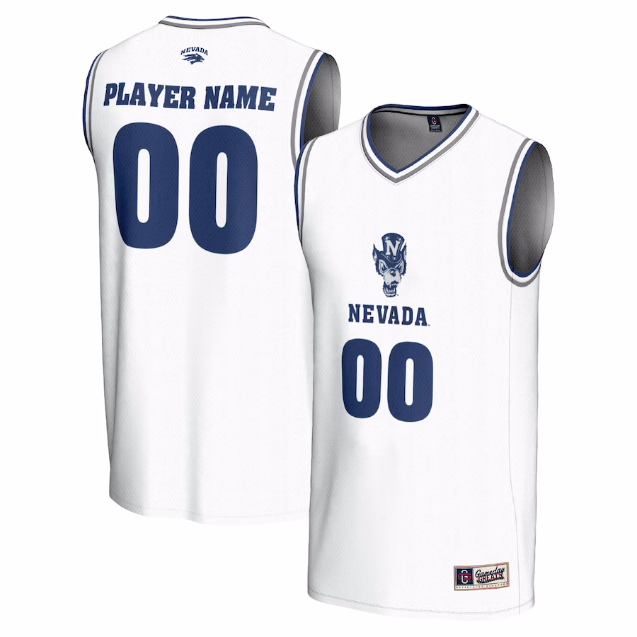 Nevada Wolf Pack GameDay Greats NIL Pick-A-Player Men's Basketball Lightweight Jersey - White - U-jersey