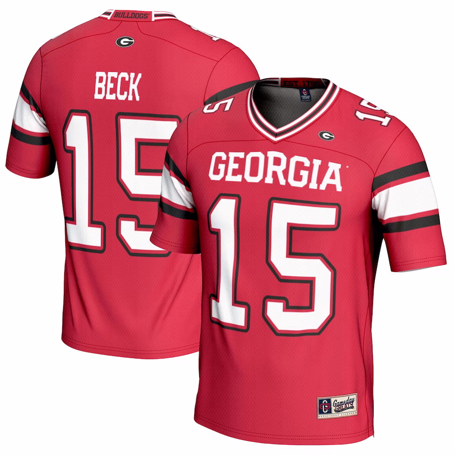 Carson Beck Georgia Bulldogs GameDay Greats Youth NIL Player Football Jersey - Red - U-jersey