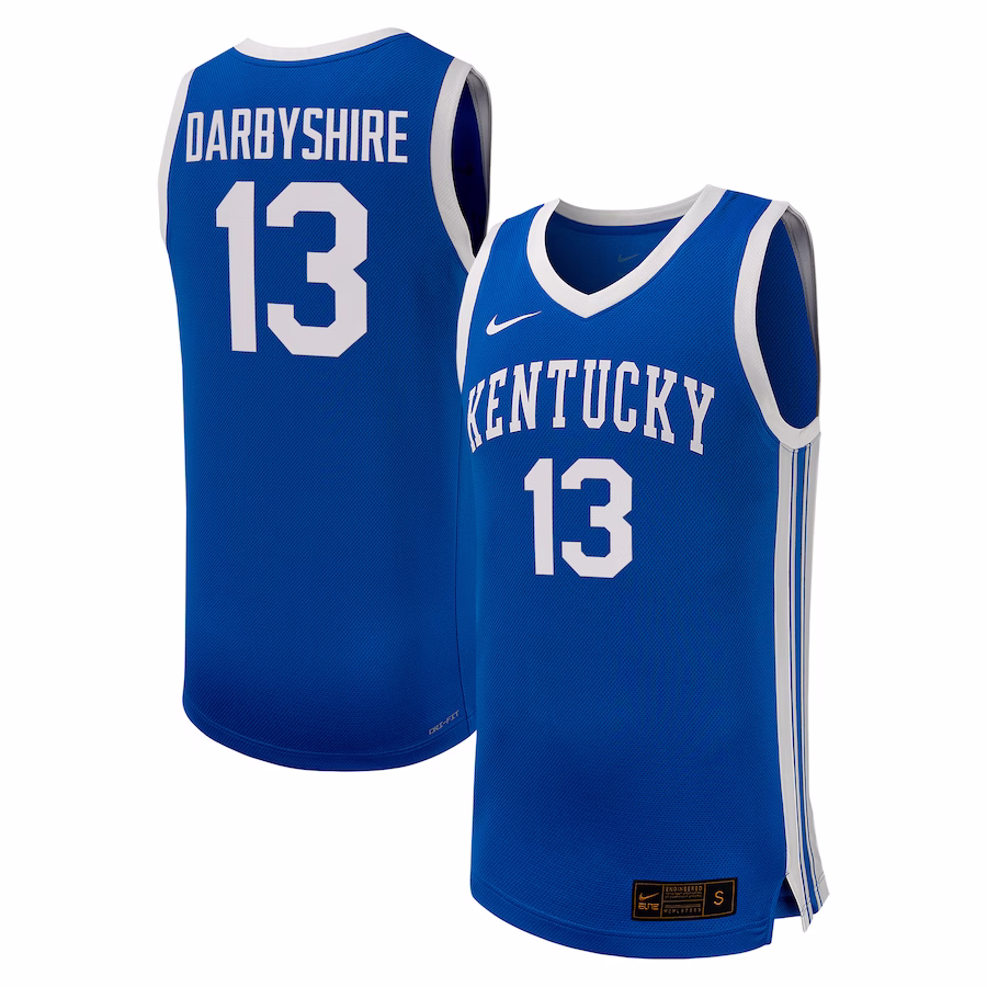 Grant Darbyshire Kentucky Wildcats Nike NIL Basketball Replica Player Jersey - Royal - U-jersey