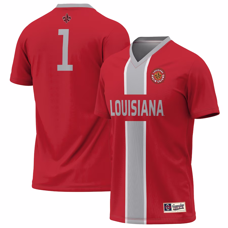 #1 Louisiana Ragin' Cajuns GameDay Greats Youth Lightweight Men's Soccer Jersey - Red - U-jersey