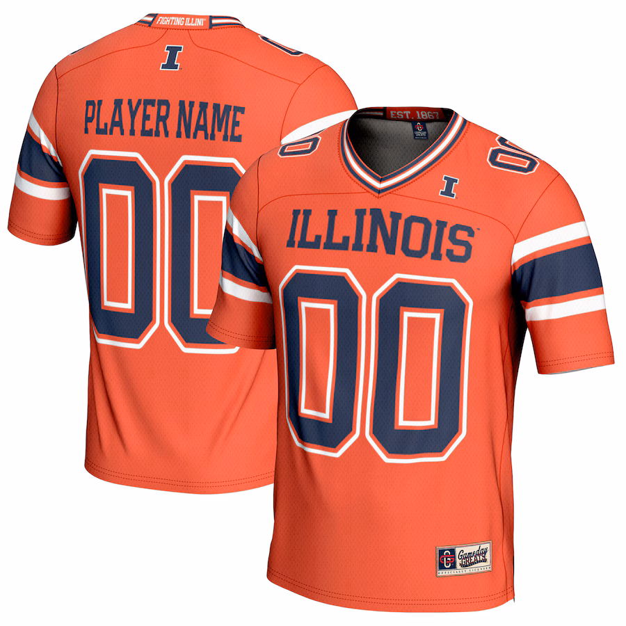 Illinois Fighting Illini GameDay Greats NIL Pick-A-Player Football Jersey - Orange - U-jersey