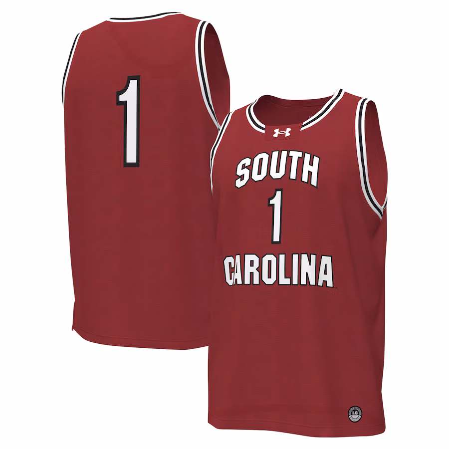 #1 South Carolina Gamecocks Under Armour Replica Basketball Jersey - Garnet - U-jersey