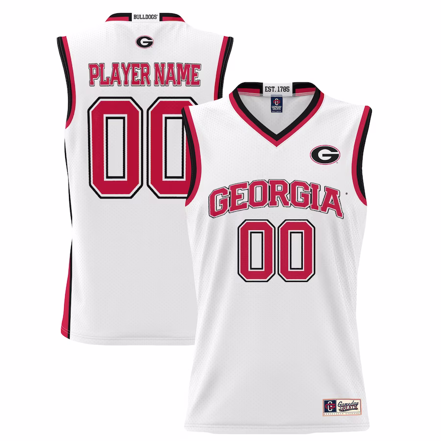 Georgia Bulldogs GameDay Greats Unisex  Lightweight NIL Pick-A-Player Basketball Jersey - White - U-jersey