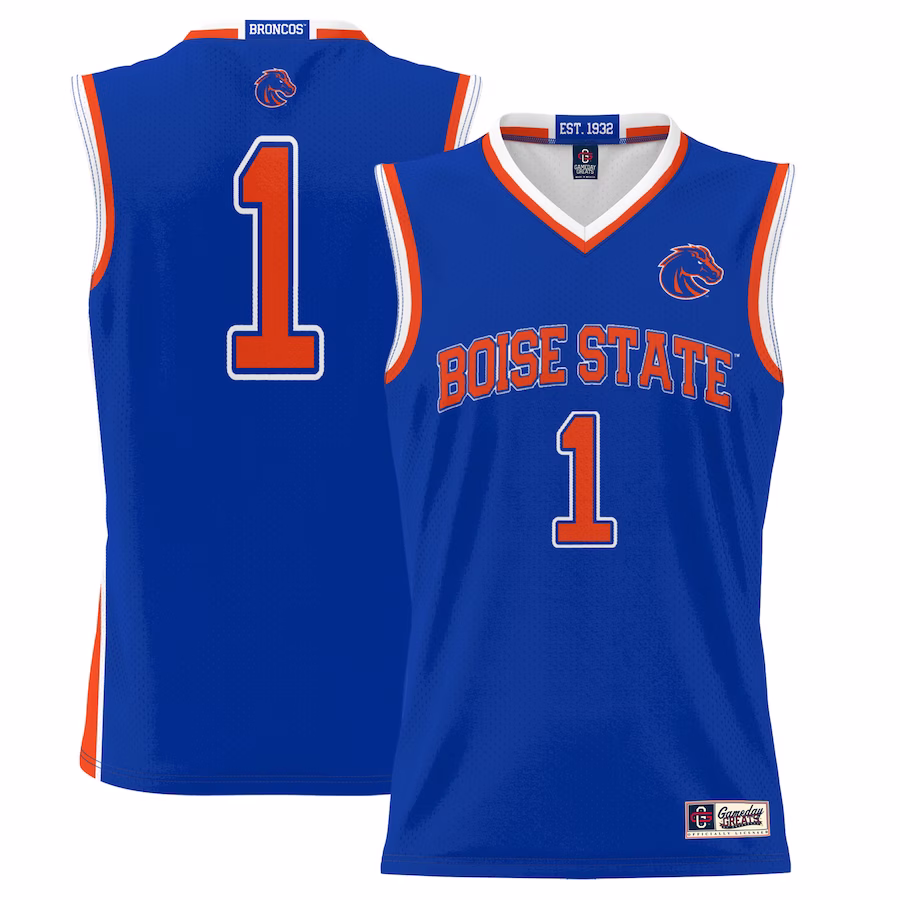 #1 Boise State Broncos GameDay Greats Youth Lightweight Basketball Jersey - Royal - U-jersey