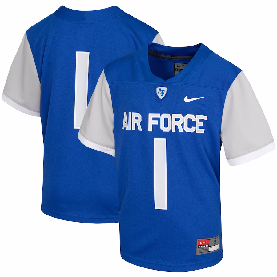 #1 Air Force Falcons Nike Youth Untouchable Football Jersey - Royal - U-jersey