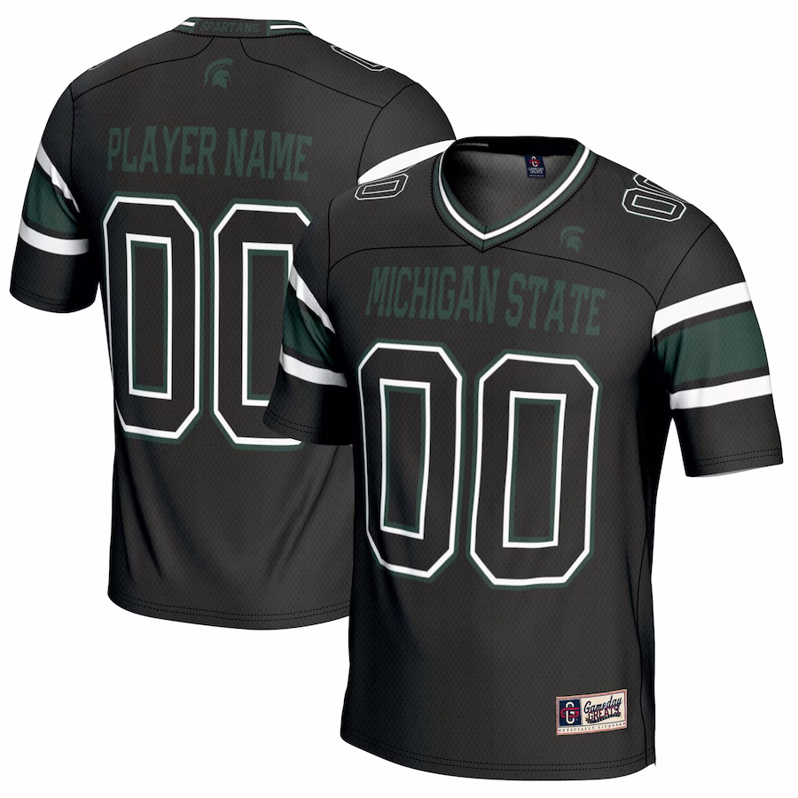 Michigan State Spartans GameDay Greats Youth NIL Pick-A-Player Football Jersey - Black - U-jersey