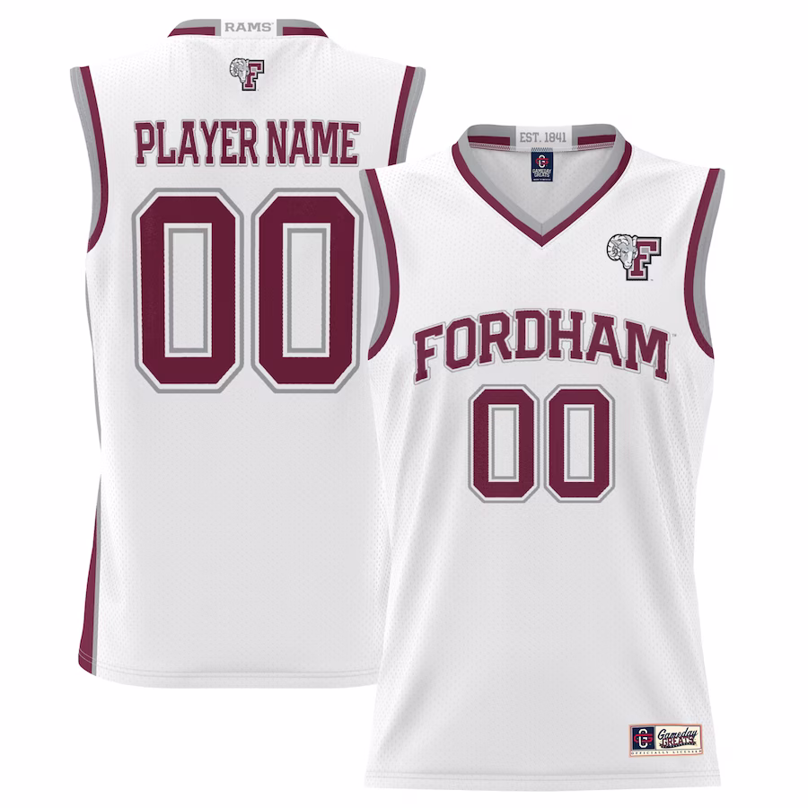Fordham Rams GameDay Greats Youth NIL Pick-A-Player Lightweight Basketball Jersey - White - U-jersey