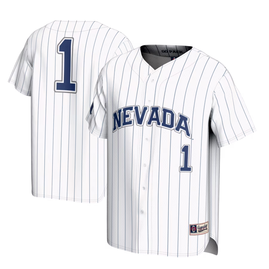 #1 Nevada Wolf Pack GameDay Greats Youth Lightweight Baseball Fashion Jersey - White - U-jersey