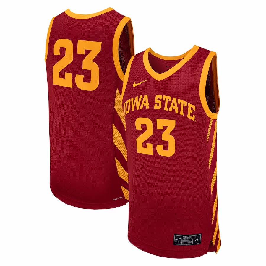#23 Iowa State Cyclones Nike Replica Basketball Jersey - Cardinal - U-jersey
