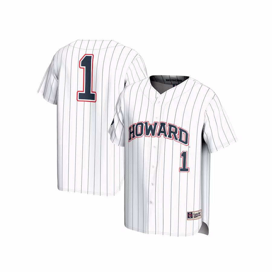 #1 Howard Bison GameDay Greats Unisex Lightweight Baseball Fashion Jersey - White - U-jersey