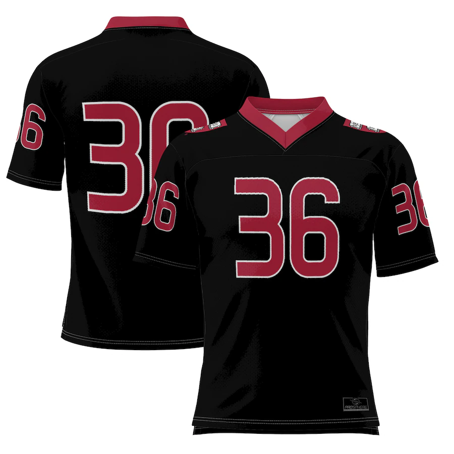 #36 Harvard Crimson GameDay Greats Youth Football Jersey - Black - U-jersey