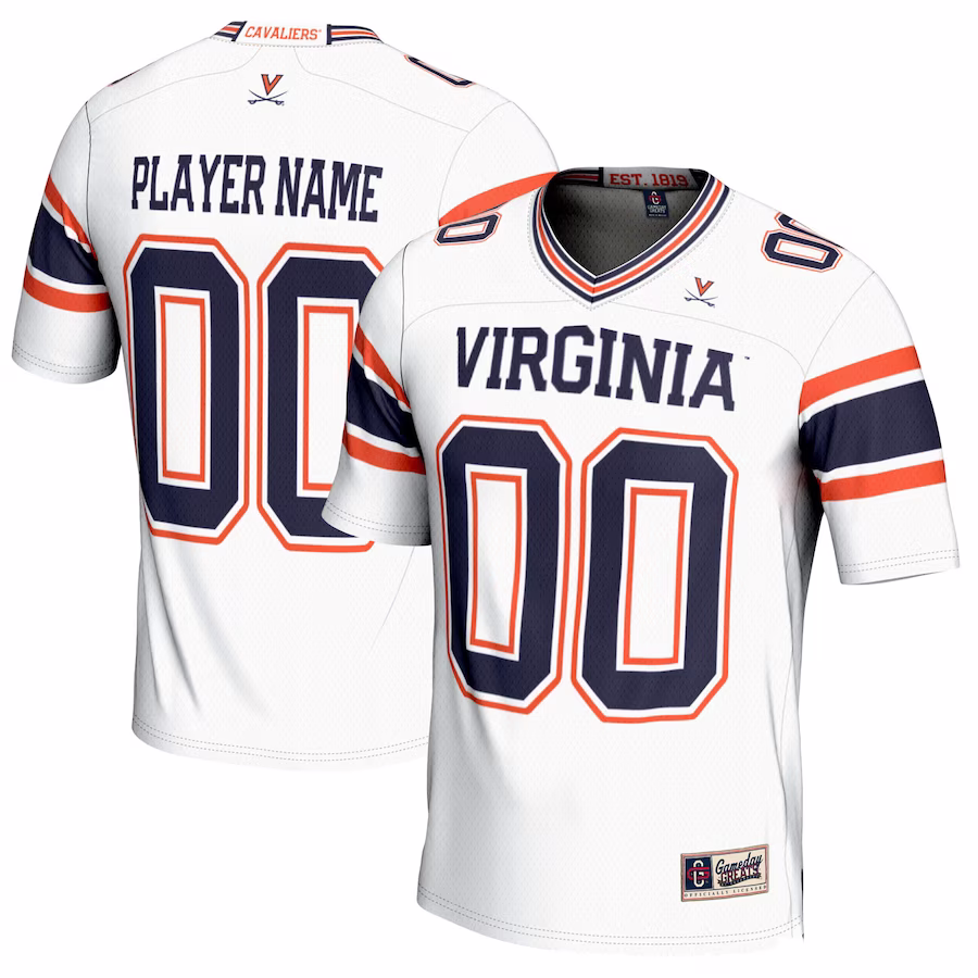 Virginia Cavaliers GameDay Greats NIL Pick-A-Player Football Jersey - White - U-jersey