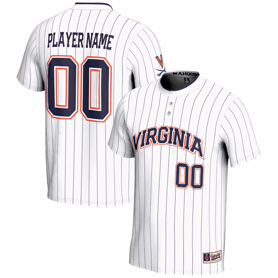Virginia Cavaliers GameDay Greats Unisex  NIL Pick-A-Player Lightweight Softball Jersey - White - U-jersey