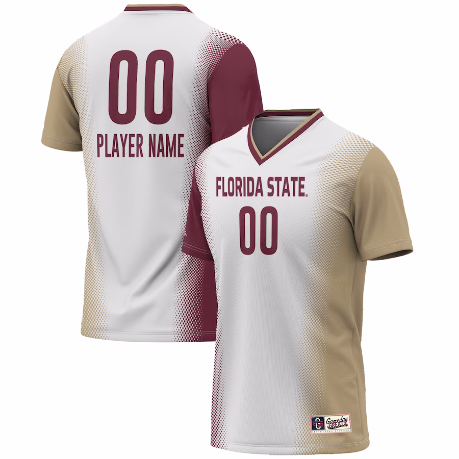 Florida State Seminoles GameDay Greats Youth NIL Pick-A-Player Lightweight Women's Soccer Jersey - White - U-jersey