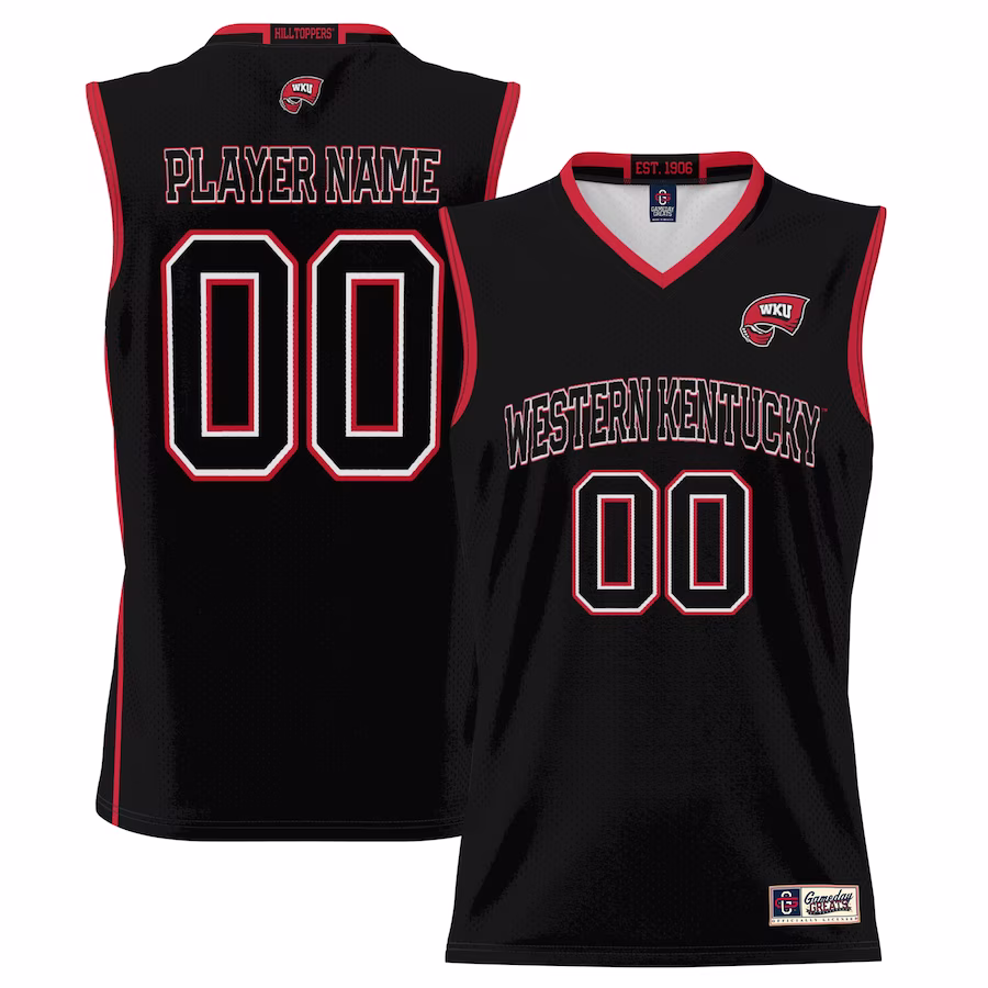 Western Kentucky Hilltoppers GameDay Greats Youth NIL Pick-A-Player Lightweight Basketball Jersey - Black - U-jersey
