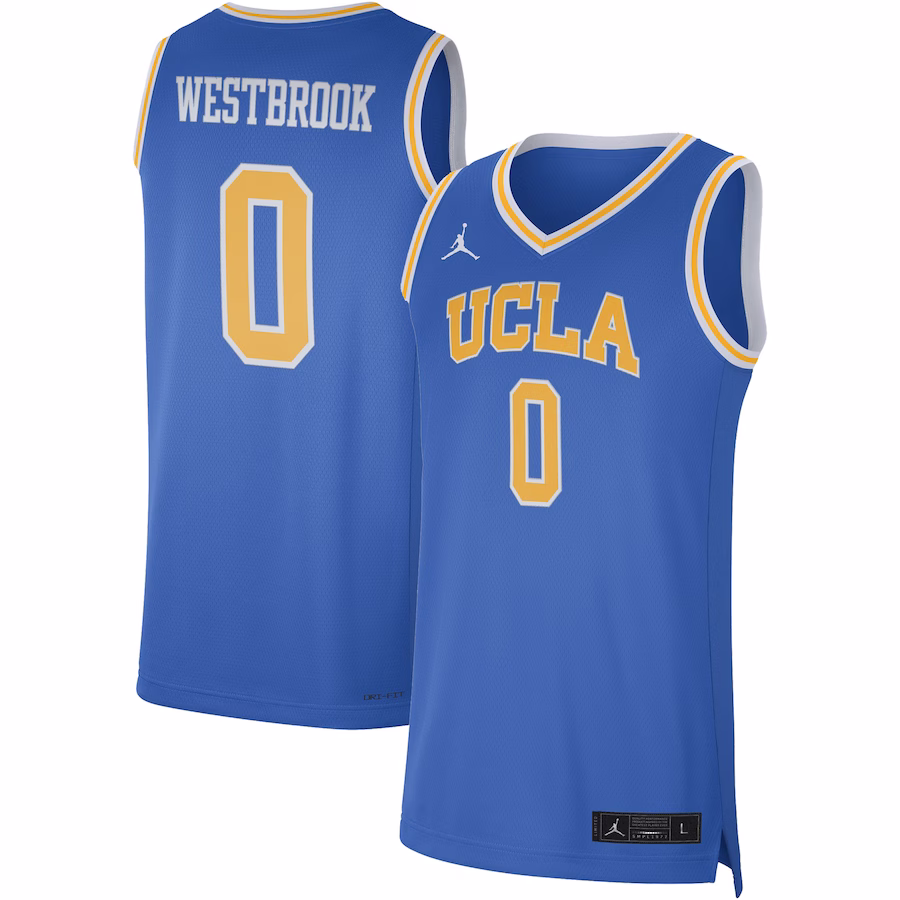 Russell Westbrook UCLA Bruins Jordan Brand Limited Basketball Jersey - Blue - U-jersey
