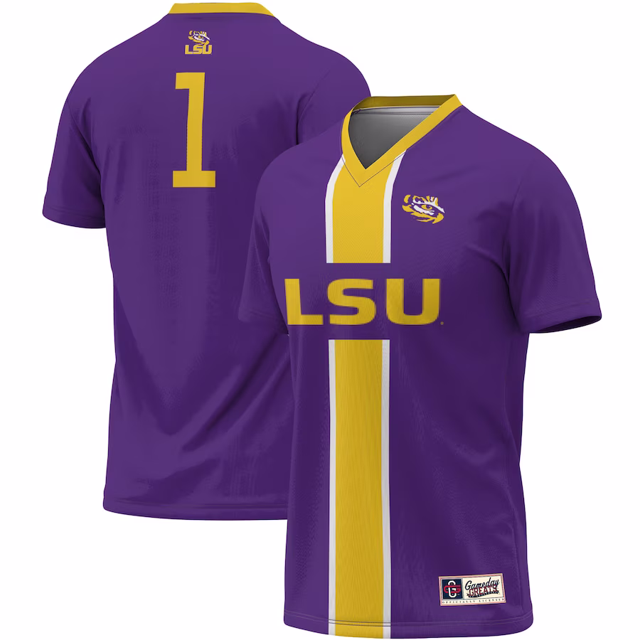 #1 LSU Tigers ProSphere Unisex Lightweight Soccer Jersey - Purple - U-jersey