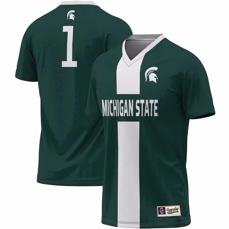 #1 Michigan State Spartans ProSphere Unisex Lightweight Soccer Jersey - Green - U-jersey